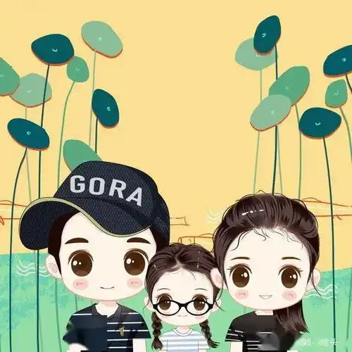 朋友圈头像,幸福一家三口头像,简单却很温暖