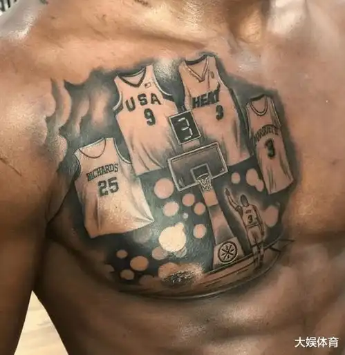 纪念最巅峰的篮球时光韦德新添纹身有特殊意义,别说,真好看