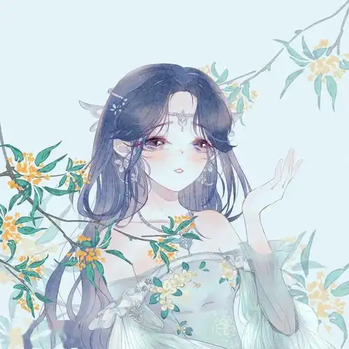 意境古风漫画女生头像芙蓉不及美人妆水殿风来珠翠香