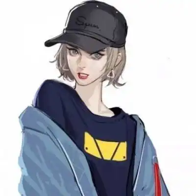 彩色手绘头像女生唯美简约微信手绘女气质头像