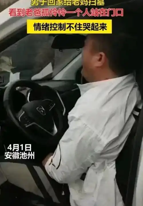 安徽一男子回家扫墓见孤单父亲大哭,网友的评论同样让人泪目