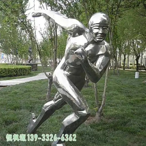 不锈钢剪影运动雕塑常州运动白钢雕塑图片