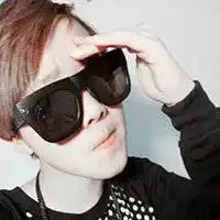时尚眼镜女生混搭qq头像
