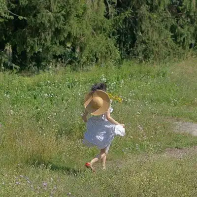 女生绿色头像清新森系2020绿色系小仙女头像