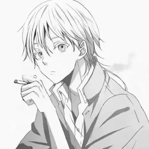 黑白动漫男生头像总有几个蠢货是我不能抛弃的朋友