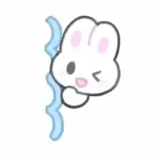 手绘卡通可爱兔子物品照片装饰手账免扣png图案4手绘卡通可爱兔子物品照片装饰手账免扣png