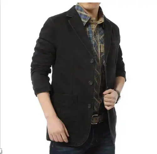 肚子不大的男人,建议穿着种男装,穿着有气势,比儿子都精神