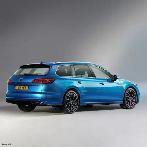 全新大众帕萨特旅行版渲染图曝光,前脸非常运动化