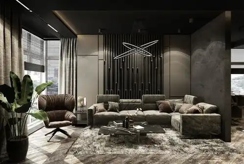炫酷黑色调,猛男喜欢的家居风