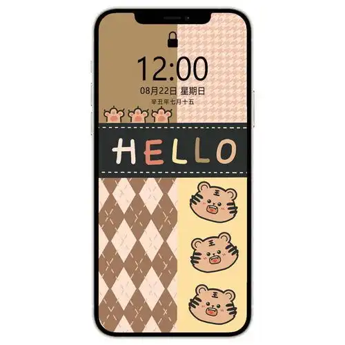 卡通呆萌小老虎壁纸