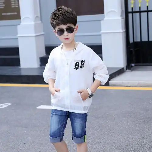 儿童防晒衣男童2019新款夏防紫外线防晒服超薄透气中大童夏空调衫