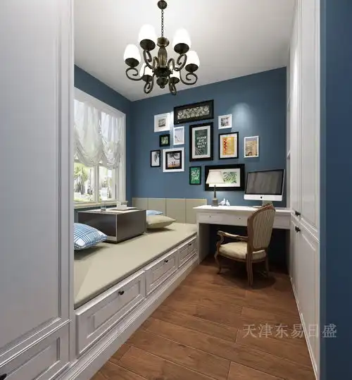 107平融创江坪园美式风格装修效果图,既简洁明快,又温暖舒适