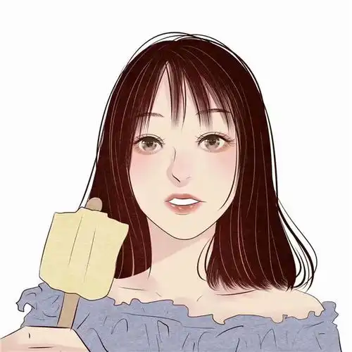 手绘头像女可爱短发侧面手绘头像女生唯美简约手绘头像女