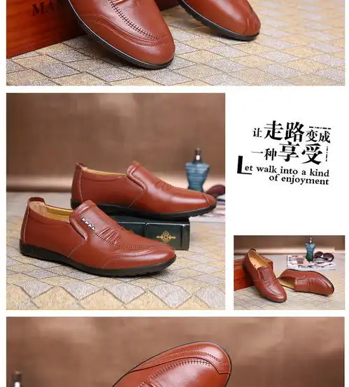 汤河店2020新品真皮男鞋时尚牛皮套脚鞋牛皮舒适低帮潮流鞋英伦休闲单鞋c