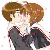 李小狼和小樱情侣头像一左一右微信头像图片大全