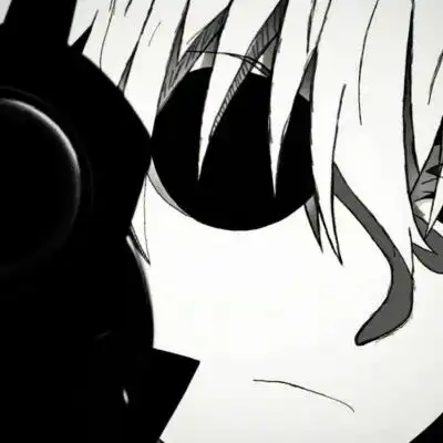 黑白风帅气动漫男头气质