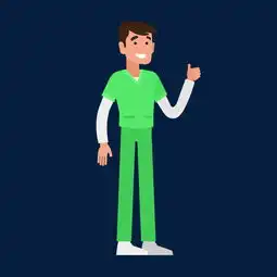 卡通绿色着装男人手势矢量素材图片素材其他格式下载动漫人物大全