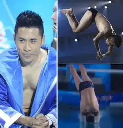 跳水男星身型pk吴建豪人鱼线陈光标油桶腰
