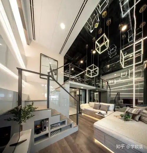 豪华loft现代公寓设计,挑空天花,单身男士不错的选择