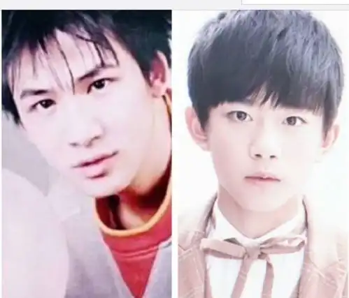 大张伟这一组旧照撞脸易烊千玺,这就是大老师喜欢千玺的原因吧