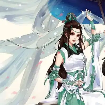 唐崎夜雨手绘古风唯美情头