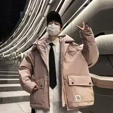 高品质港风潮流百搭男士棉衣冬季新款宽松情侣bf棉服外套
