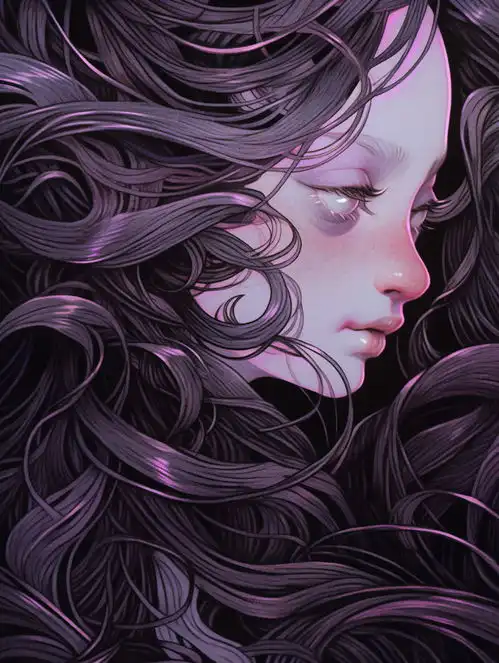 紫色风格头像人工智能midjourneymidjourney人物