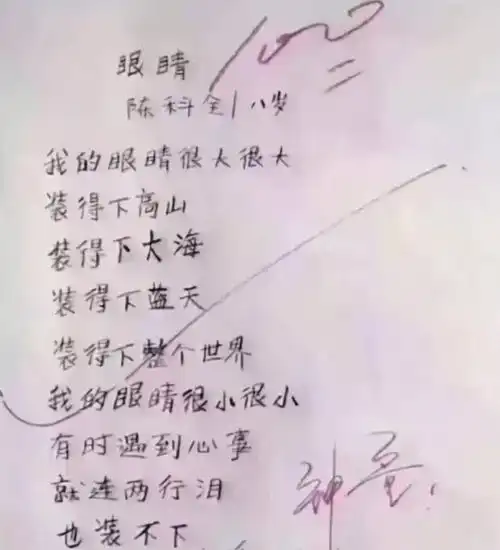 小学生写孤独得满分,全文只字未提孤独,可老师读完潸然泪下
