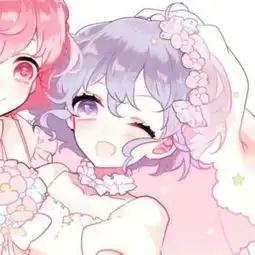 可爱一人一张动漫女生闺蜜头像