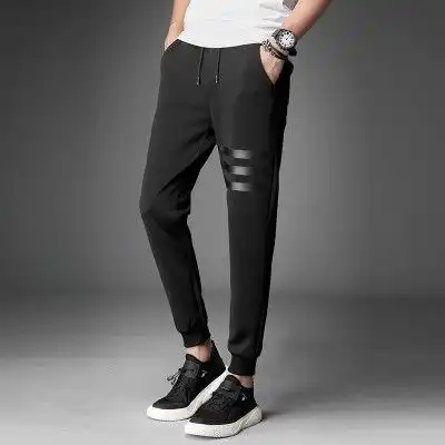 裤子男休闲裤韩版潮流修身小脚九分裤男裤夏季薄款宽松运动裤男款