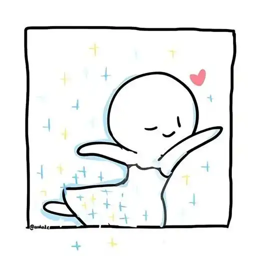 情侣头像简约白底简笔画情头