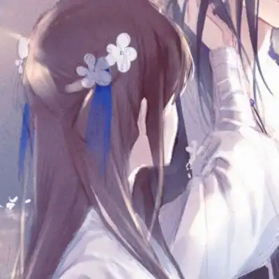 手绘情侣头像一男一女一对两张手绘情侣图片