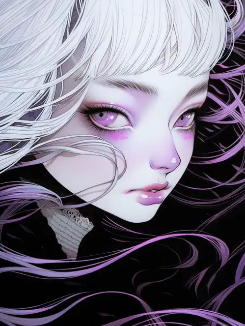 紫色风格头像人工智能midjourneymidjourney人物