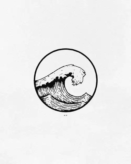 浪,一组有创意的插画