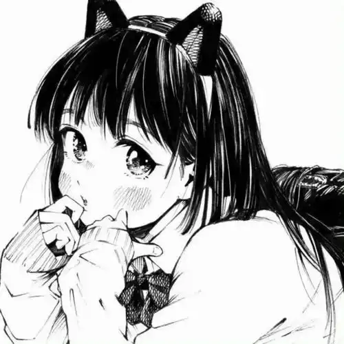 微信头像黑白风格的男生女生动漫头像,超可爱