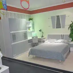 鹏景雅居儿童家具套房组合男孩卧室套装儿童房床衣柜成套p216