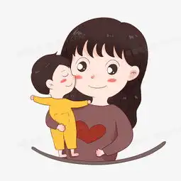 手绘感恩节之小男孩亲吻妈妈的脸颊png图片素材下载妈妈png熊猫办公