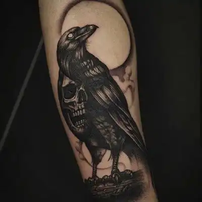 个性骷髅纹身头像,暗黑骷髅纹身送给你
