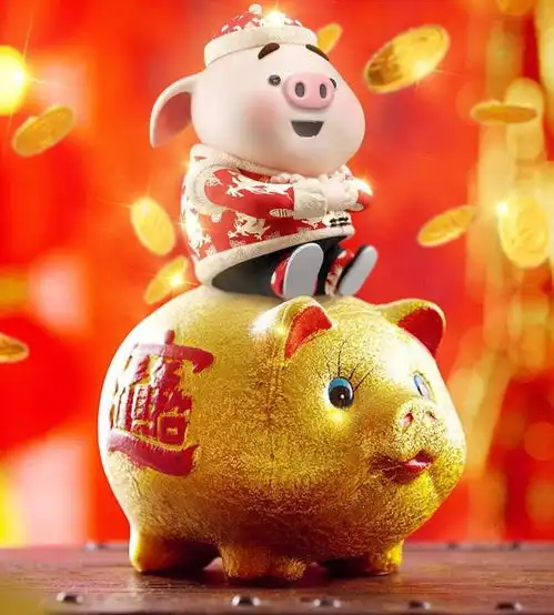 猪你新年快乐千年难遇龙花会万年难遇谢交春