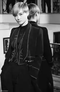 李宇春亮相戛纳化身二次元少年黑衣银发造型酷帅