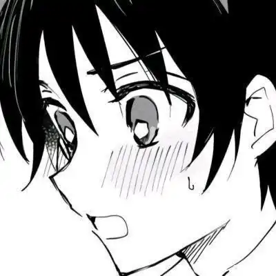 素描风黑白动漫男头