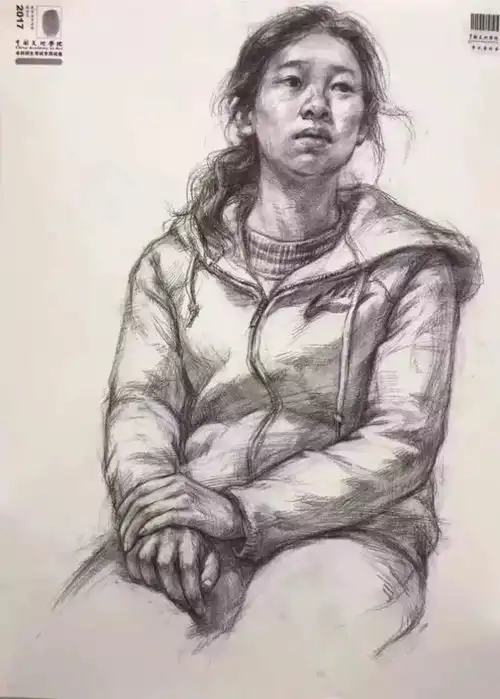 头像各角度女青年素描头像解析