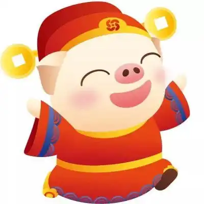 财神猪图片头像图片