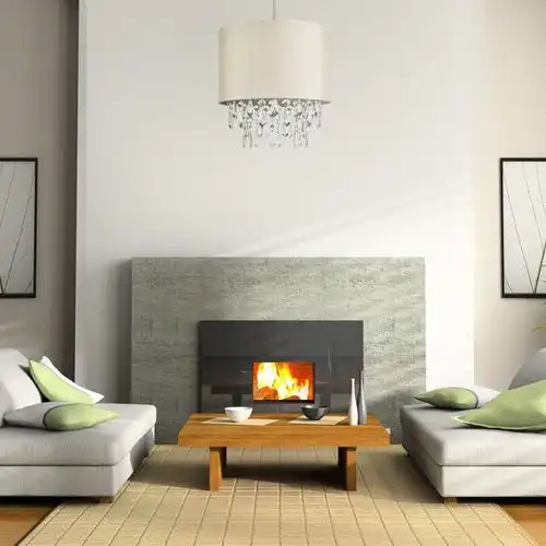 fauxsilkfabricjewelledceilinglightshadeadjustableflushebay