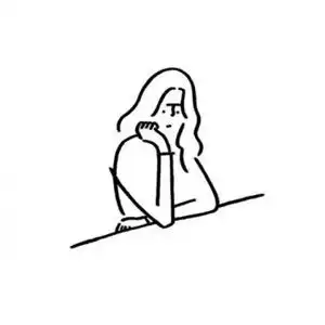 简笔画头像女手绘图片,头像其实越简单的越好