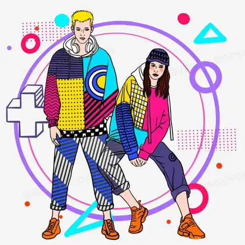 普风孟菲斯风格电商促销模特插画png图片素材免费下载电商png20002000像素熊猫办公