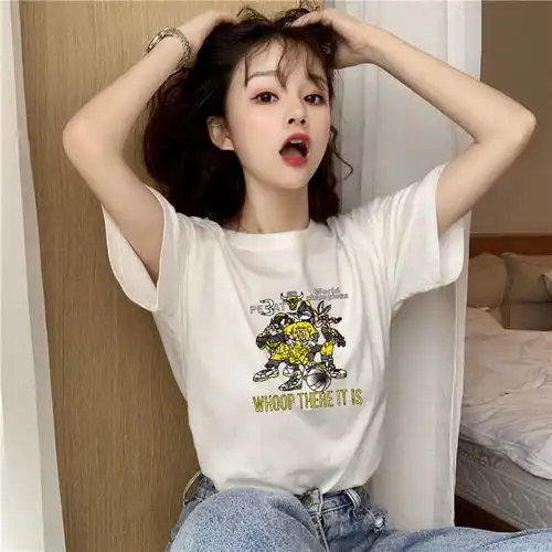 95棉短袖t恤女夏季新款韩版学生闺蜜装百搭ins原宿打底上衣潮服