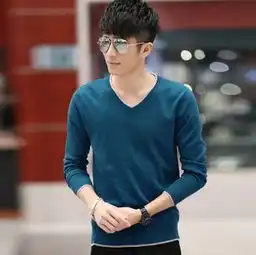 韩版秋冬新品高档v领纯色男毛衣长袖男式针织衫潮流品牌男装批发格宾男装
