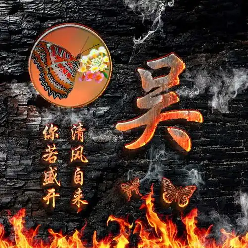 火焰霸气姓氏头像,猛虎战狼为你助阵,足足15张壁纸