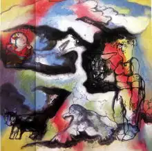 重彩人物作品之一1